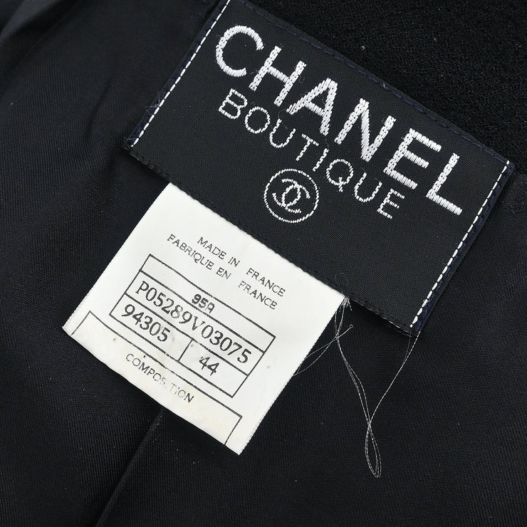 Chanel 1995 Single Breasted Jacket Black #44