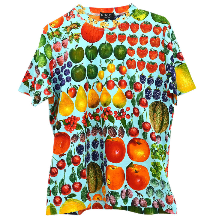 Gucci T-shirt Fruit Print Light Blue #M