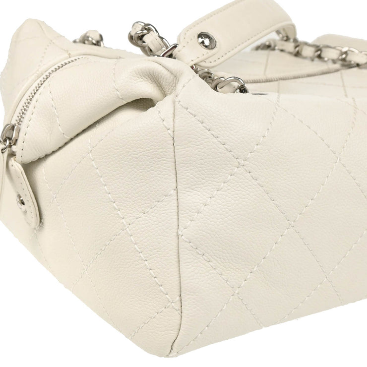 Chanel 2008-2009 White Caviar Handbag