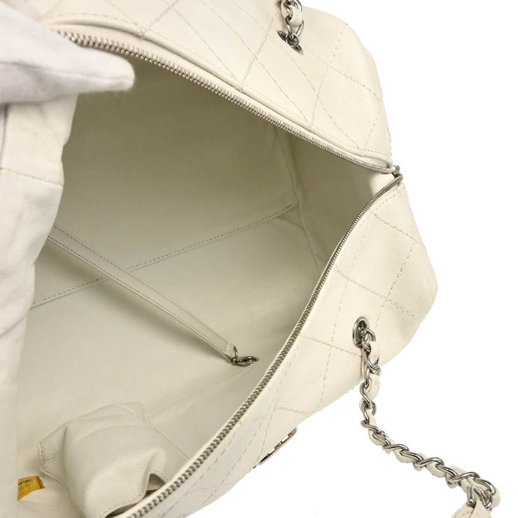 Chanel 2008-2009 White Caviar Handbag