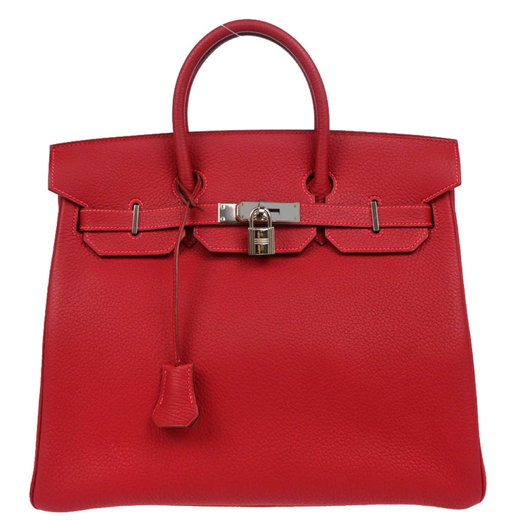 Hermes 2003 Rouge Vif Fjord Haut a Courroies 32 Handbag