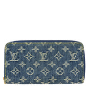 Louis Vuitton 2007 Blue Monogram Denim Zippy Wallet M95341