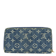 Louis Vuitton 2007 Blue Monogram Denim Zippy Wallet M95341