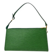 Louis Vuitton 1998 Green Epi Pochette Accessoires Pouch Handbag M52954