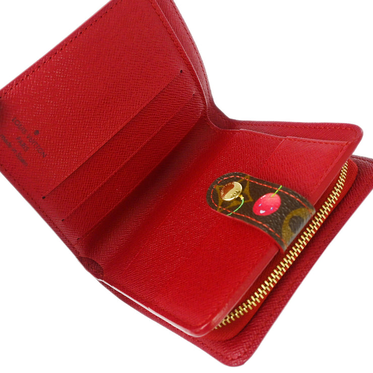 Louis Vuitton 2005 Monogram Cherry Compact Zip Wallet M95005