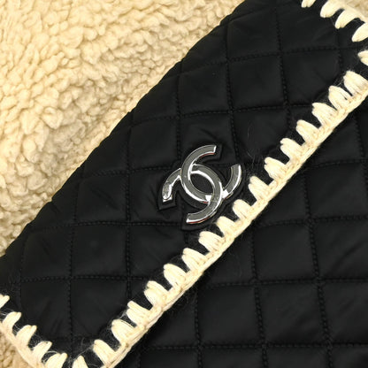 Chanel 2018-2019 White Black Wool Nylon 2way Backpack