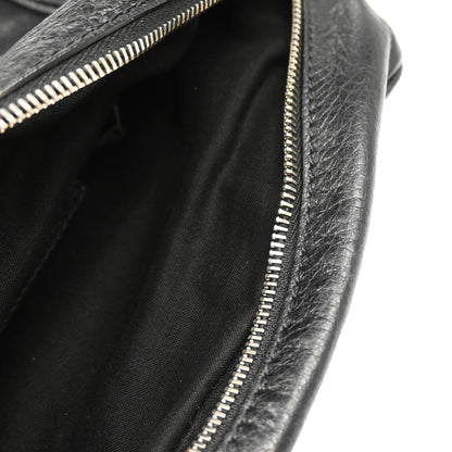 Balenciaga Black Leather Messenger Shoulder Bag
