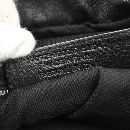 Balenciaga Black Leather Messenger Shoulder Bag