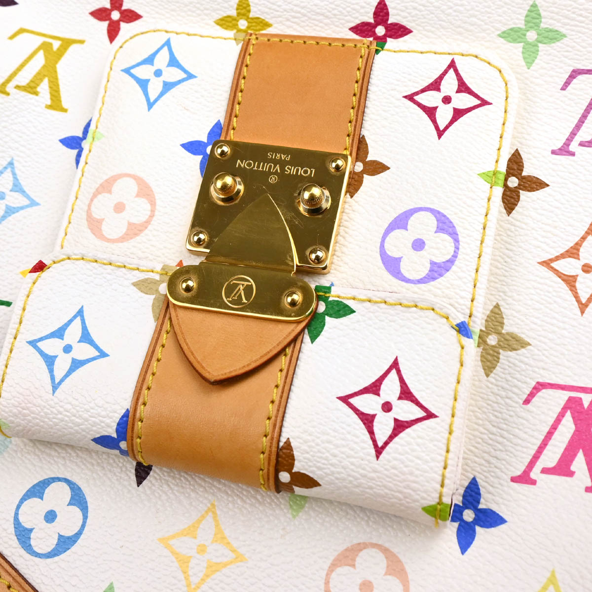 Louis Vuitton 2011 White Monogram Multicolor Speedy 40 Handbag M93216