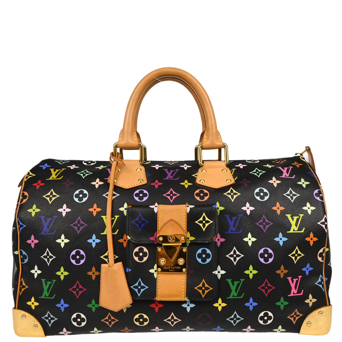 Louis Vuitton 2011 Black Monogram Multicolor Speedy 40 Handbag M93217