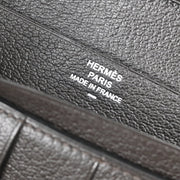 Hermes * 2008 Chocolat Lizard Bearn Soufre Bifold Long Wallet