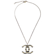 Chanel Chain Pendant Necklace Costume Pearl Gold 06A