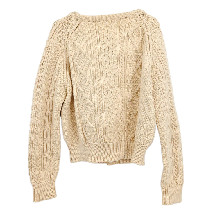 Chanel Cardigan Fisherman Sweater Ivory