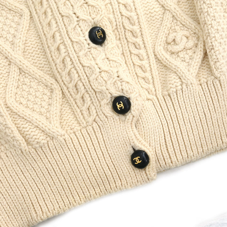 Chanel Cardigan Fisherman Sweater Ivory