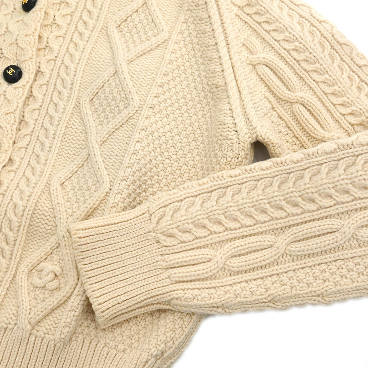 Chanel Cardigan Fisherman Sweater Ivory