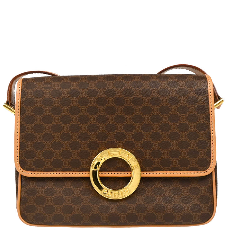 Celine Brown Macadam Shoulder Bag