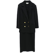 Yves Saint Laurent Setup Suit Jacket Skirt Black #L #11