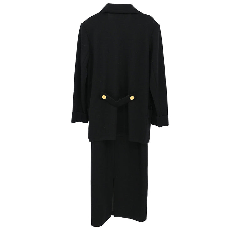 Yves Saint Laurent Setup Suit Jacket Skirt Black #L #11