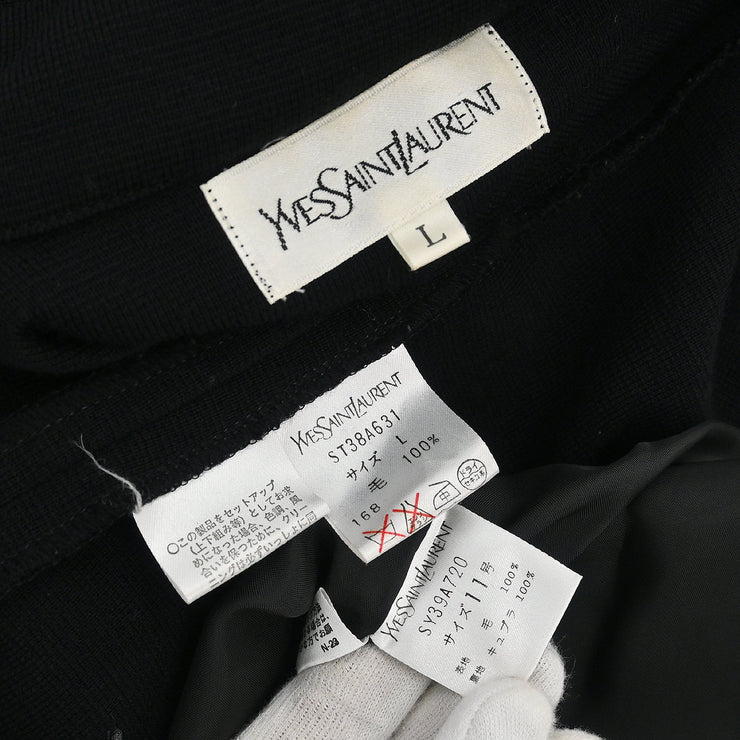 Yves Saint Laurent Setup Suit Jacket Skirt Black #L #11