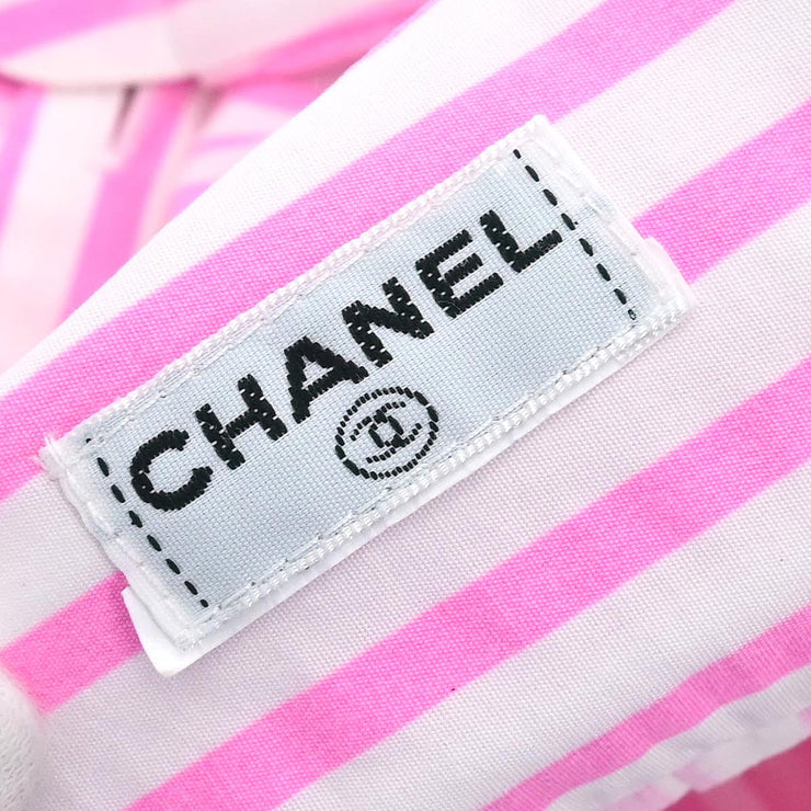 Chanel Shirt Blouse White Pink