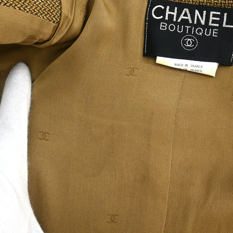 Chanel 1996 Single Breasted Jacket Brown #38