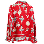 Hermes Shirt Blouse Red #44