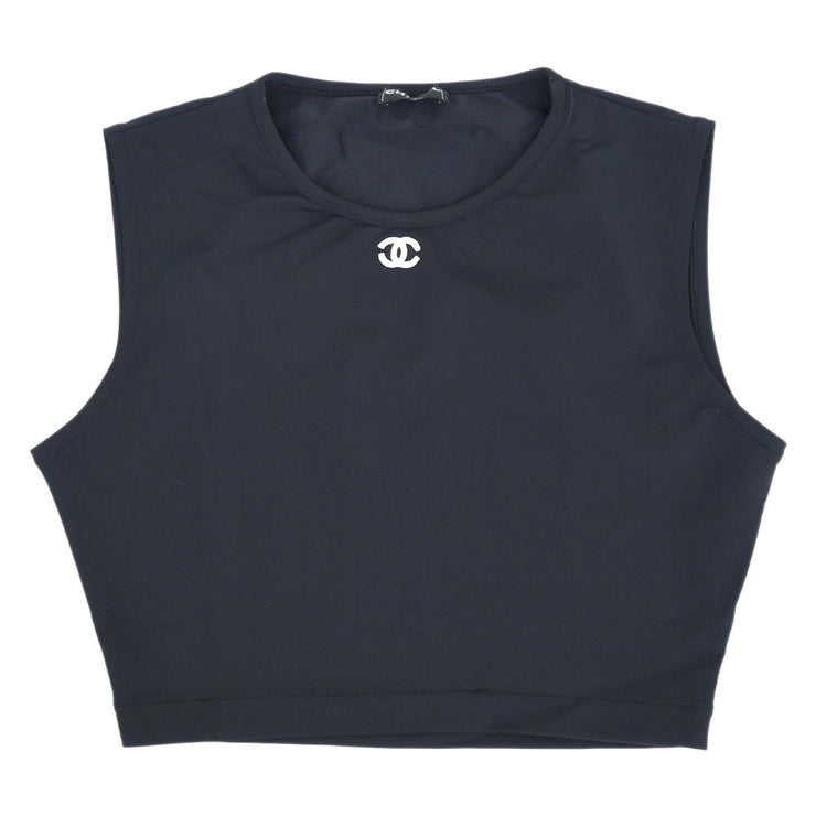 Chanel Cropped Tank Top Black #36