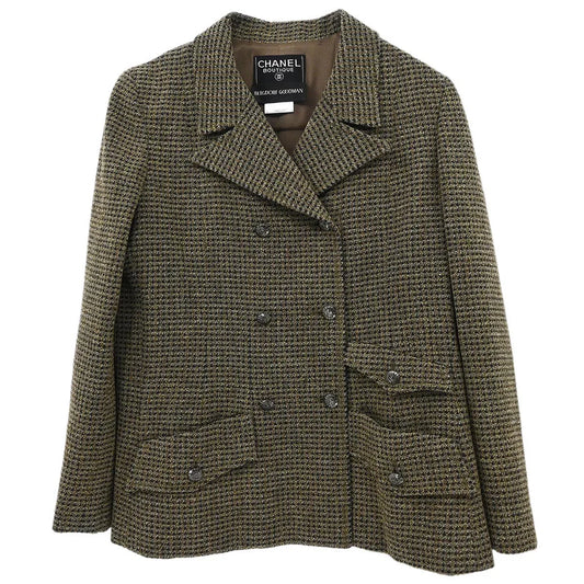 Chanel 1997 Double Breasted Jacket Brown #42