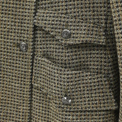 Chanel 1997 Double Breasted Jacket Brown #42