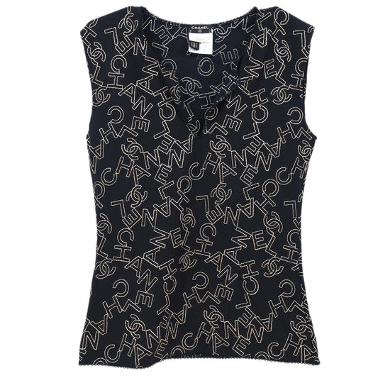 Chanel 2005 Sleeveless Top Black #40