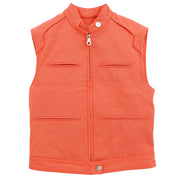 Chanel 2002 Sport Line Sleeveless Vest Jacket Orange #36