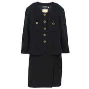 Chanel Setup Suit Jacket Skirt Black 22 #38