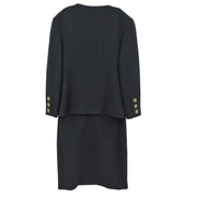 Chanel Setup Suit Jacket Skirt Black 22 #38