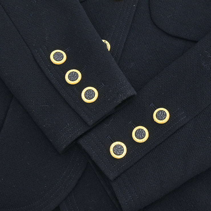 Chanel Setup Suit Jacket Skirt Black 22 #38