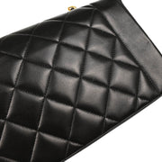 Chanel 1991-1994 Black Lambskin Small Diana Shoulder Bag