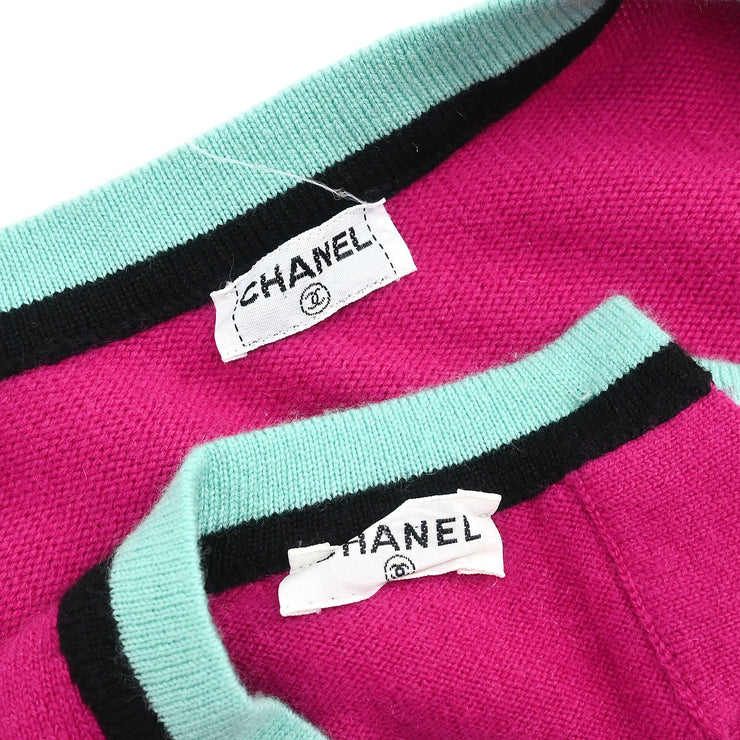 Chanel Ensemble Cardigan Top Pink