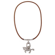 Hermes Le Cheval Pegasus 1993 Cadena Pendant Choker Necklace Silver