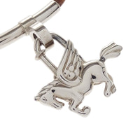 Hermes Le Cheval Pegasus 1993 Cadena Pendant Choker Necklace Silver