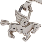 Hermes Le Cheval Pegasus 1993 Cadena Pendant Choker Necklace Silver