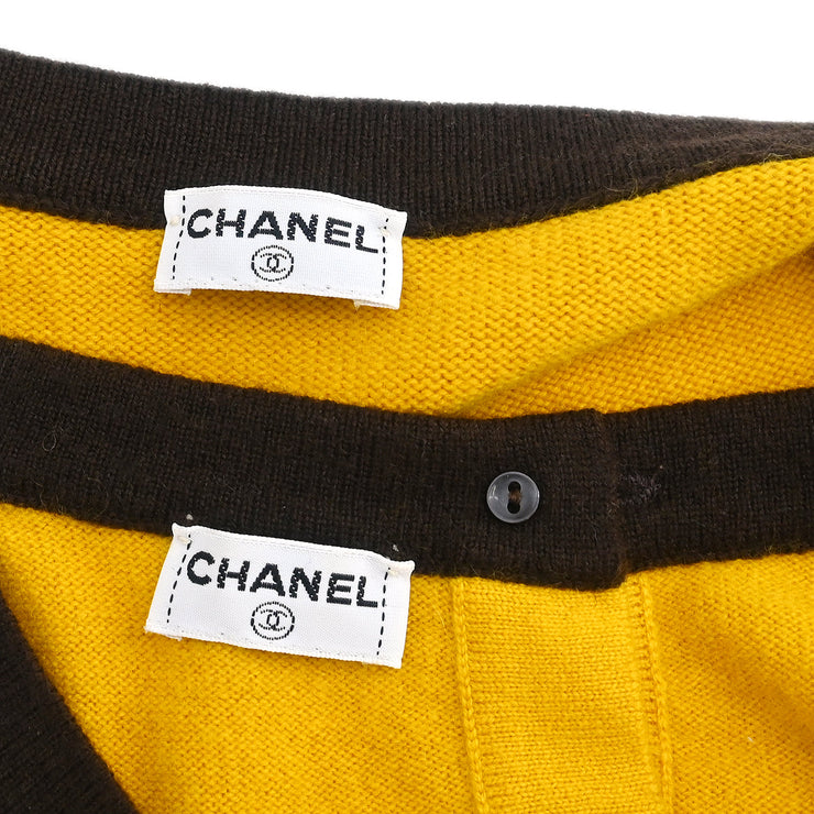 Chanel Ensemble Cardigan Top Yellow