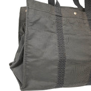 Hermes Gray Canvas Herline Tote TGM Handbag