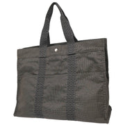 Hermes Gray Canvas Herline Tote GM Handbag