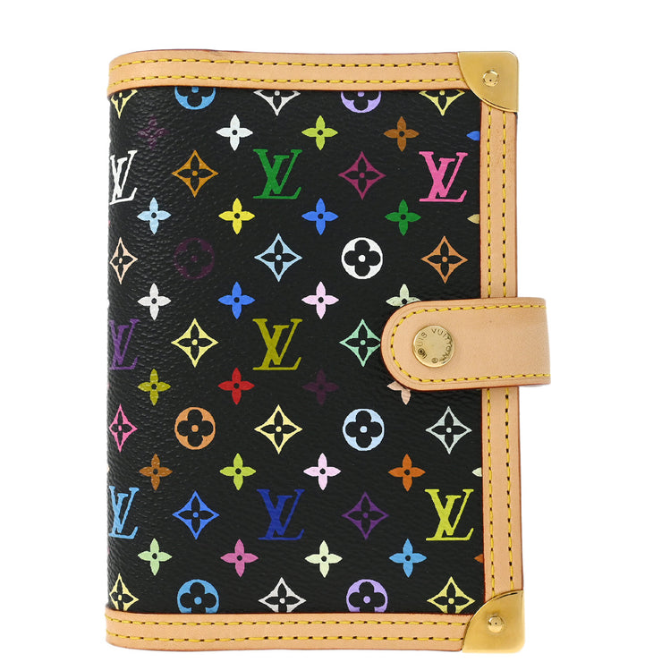 Louis Vuitton 2005 Monogram Multicolor Agenda PM Notebook Cover R20895 Small Good