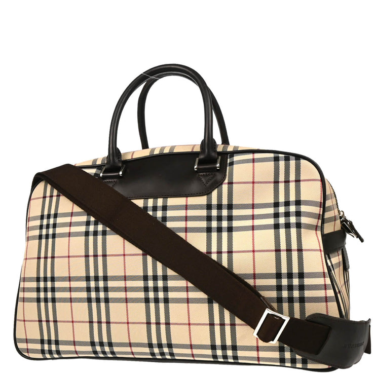 Burberry Beige Brown Burberry Check 2way Shoulder Handbag