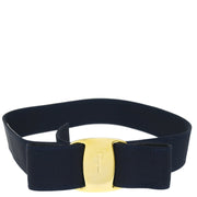 Salvatore Ferragamo Navy Canvas Belt #S Small Good