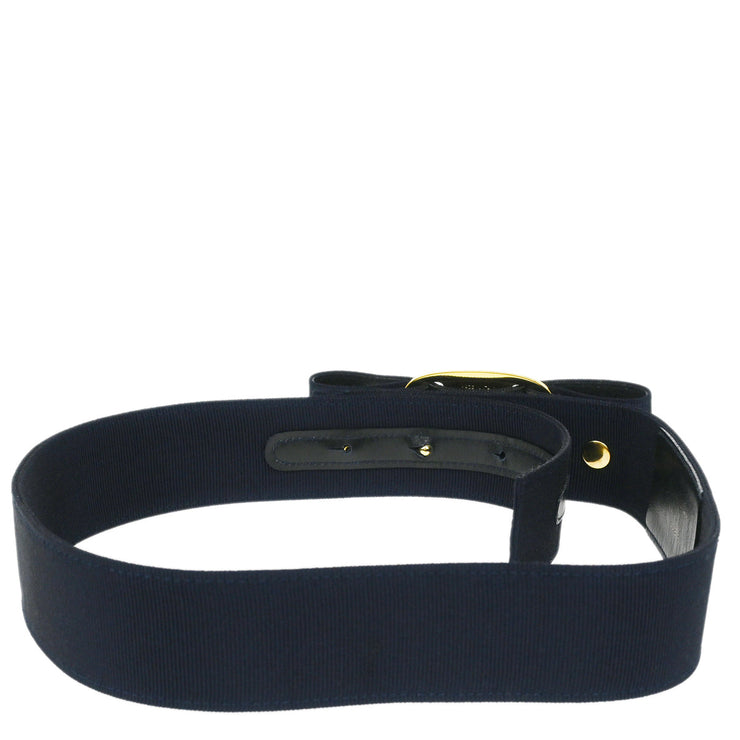 Salvatore Ferragamo Navy Canvas Belt #S Small Good