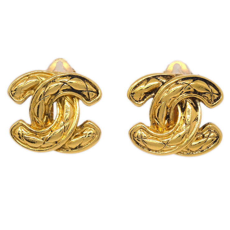 Chanel Gold CC Earrings Clip-On 2433