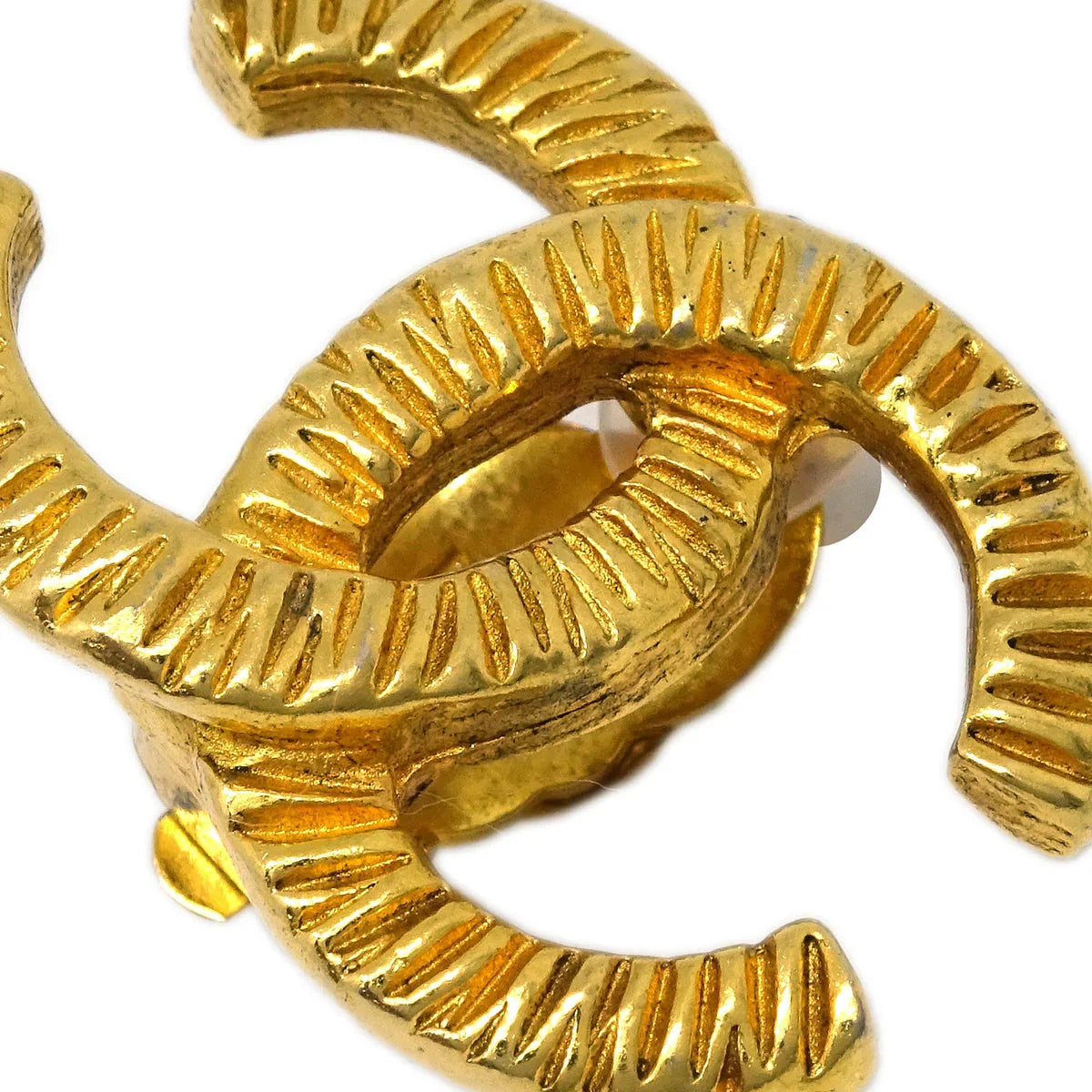 Chanel Gold CC Earrings Clip-On