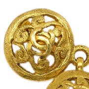 Chanel Dangle Earrings Clip-On Gold 95A