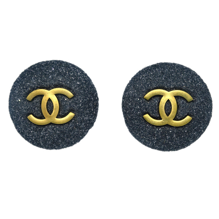 Chanel Gray Button Earrings Clip-On 94A